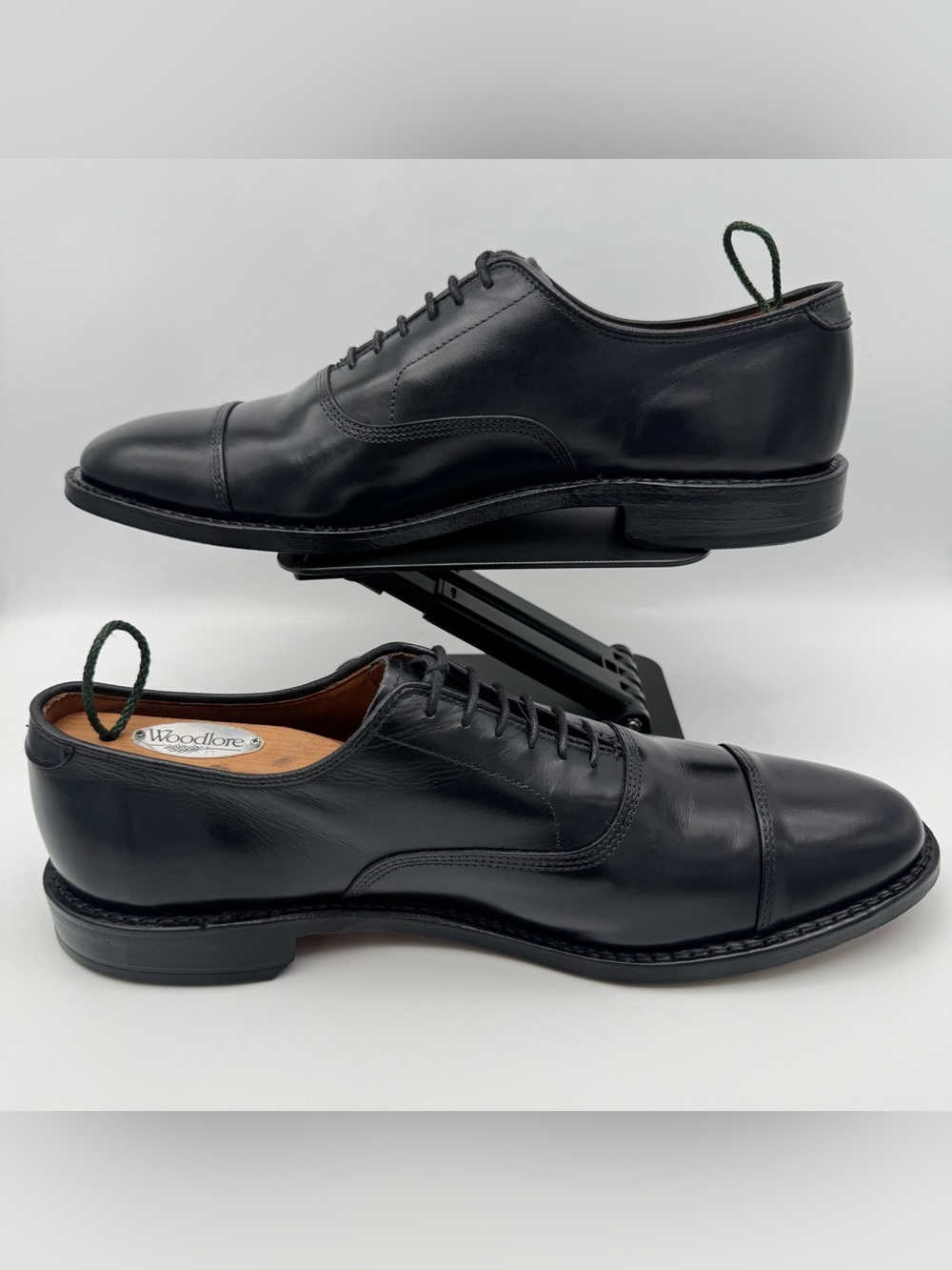 Allen Edmonds Park Avenue Black Leather Cap Toe Oxford Men 10 3A AAA Narrow